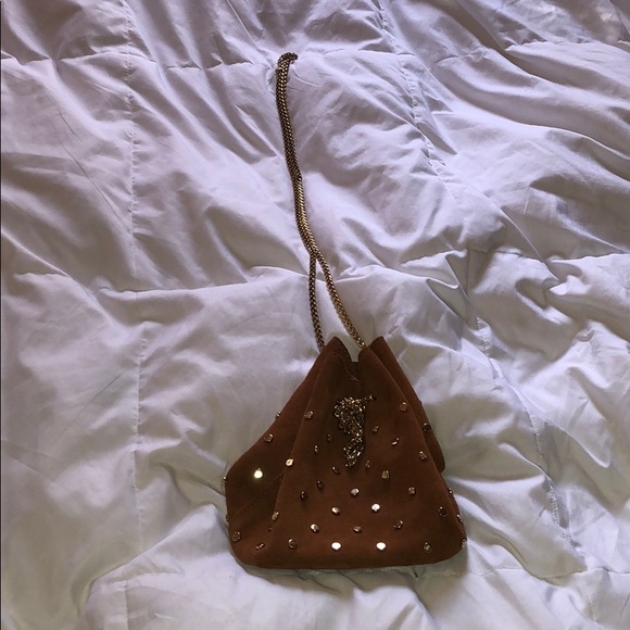 Studded Leather Bucket Purse - Picture 2 of 7